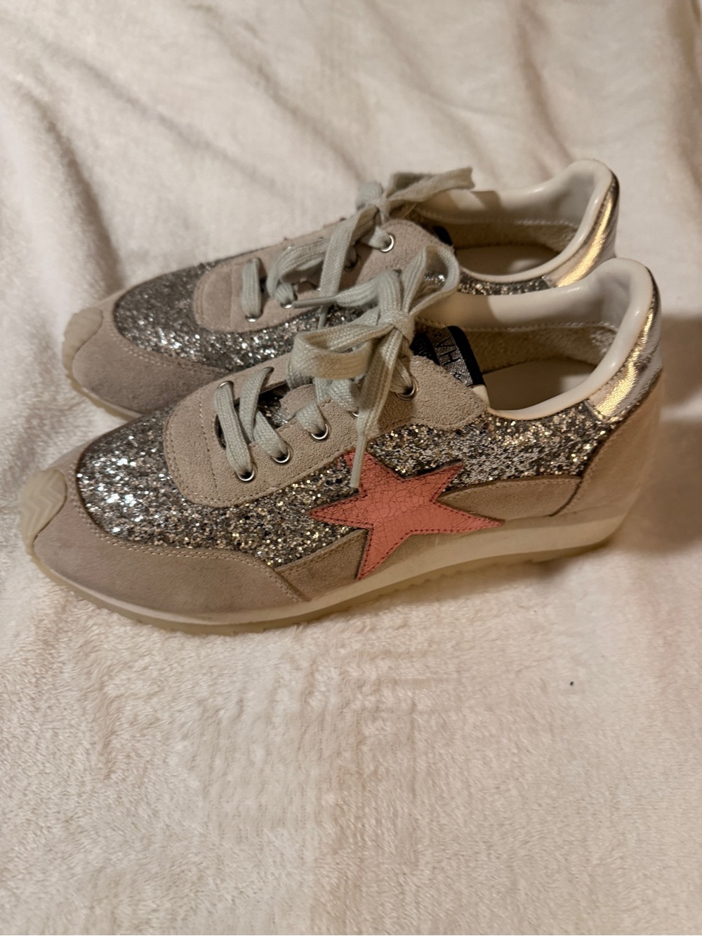 Vintage Havana Shooter Shoe GREY/PINK POP Silver Glitter- Size 7.5